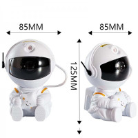 Космонавт нічник-проектор з ефектом зоряного неба, білий колір