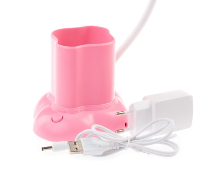 Настільна лампа на батарейках з USB LED SL-88 5W Pink