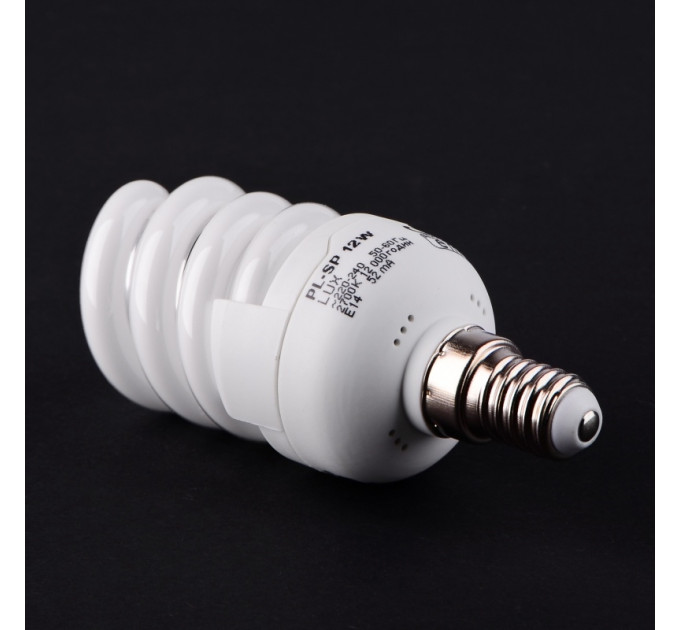 Лампа енергозберігаюча PL-SP 12W/864 E14 lux 220V